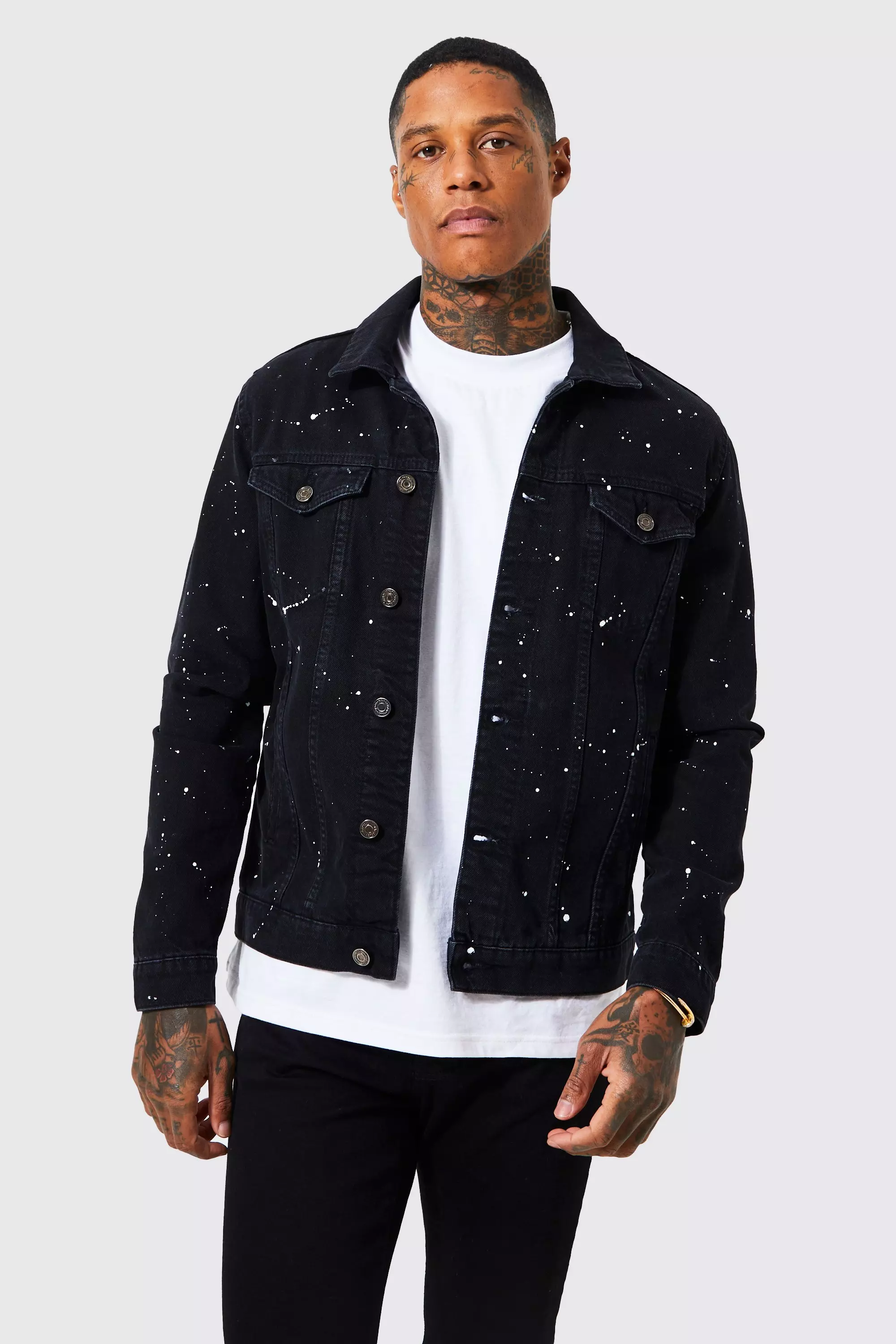 Splatter paint hot sale denim jacket